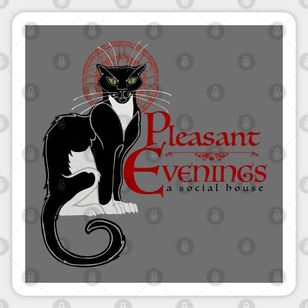 Pleasant Evenings: A Social House Sticker by Old Gods of Appalachia